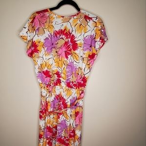 Astra Dolman Sleeve Belted Dress Size Large